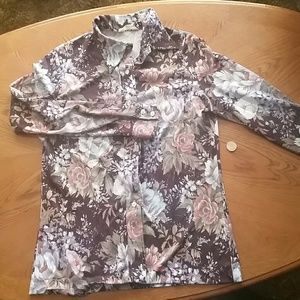 1970s Floral Accent Shirt